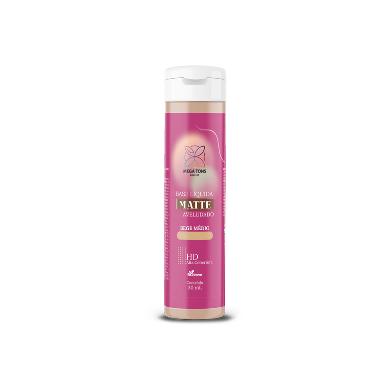 ✨ Base Líquida Mega Tons: Pele Uniforme, Natural e Radiante! ✨