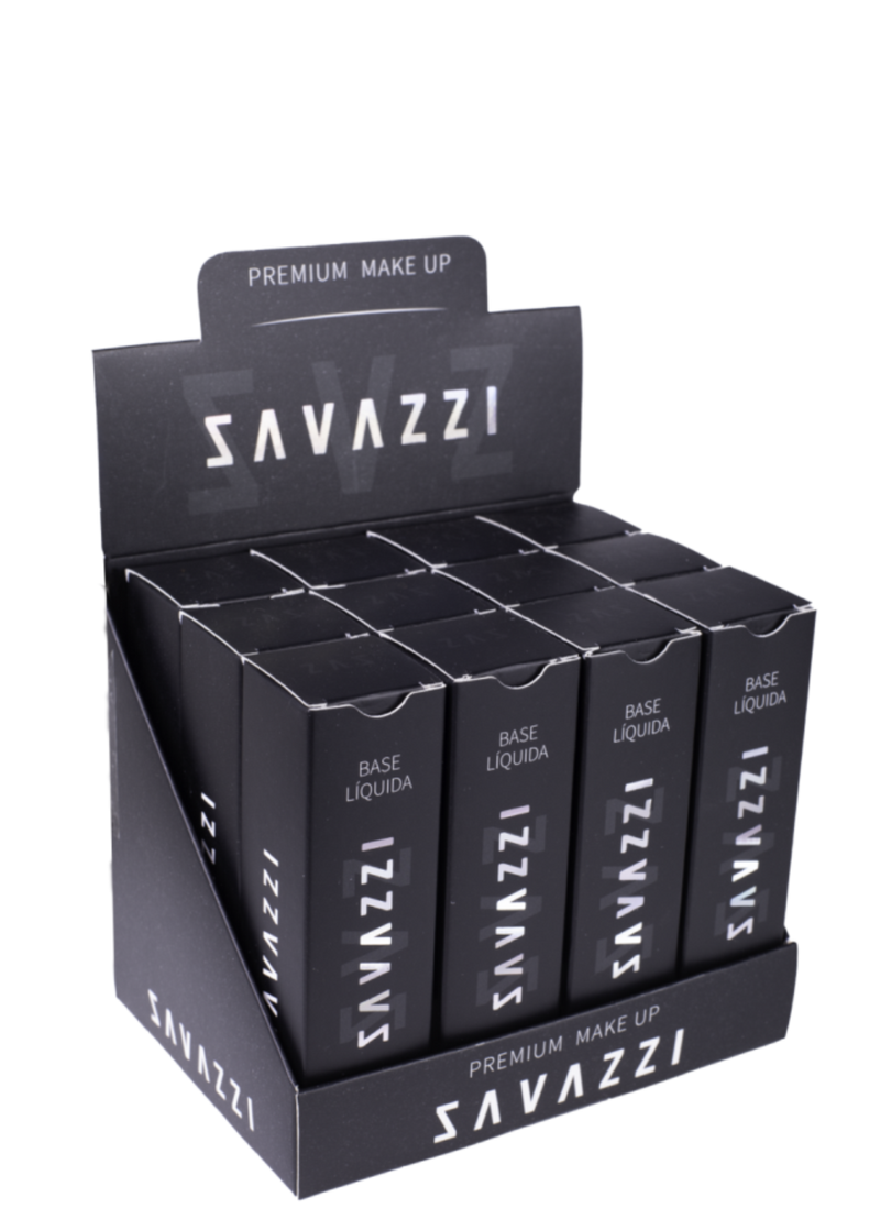✨ Display 12 unidades Base Savazzi: Pele Aveludada, Resistente e com Acabamento Matte Natural! ✨