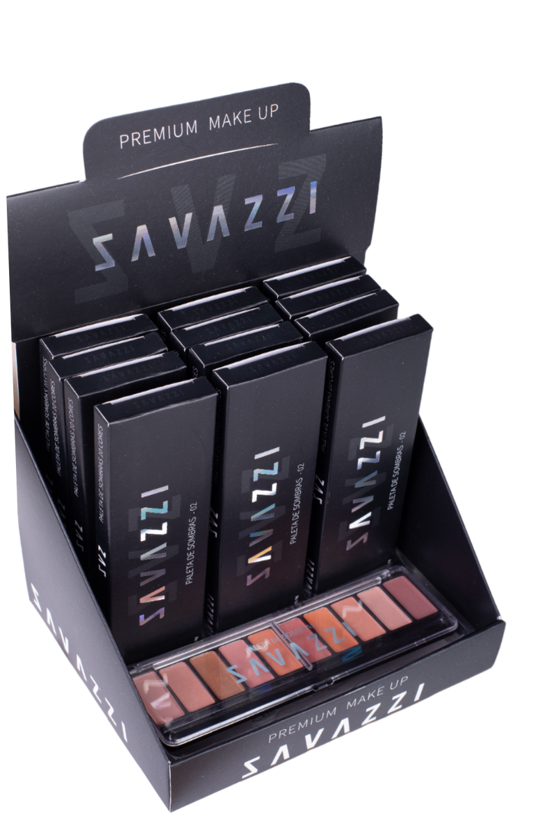 ✨ Display 12 unidades Paleta 10 Cores Savazzi: Crie Looks Incríveis com Cores Tendência 2024/2025! ✨