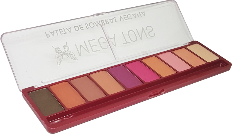 ✨ Paletas de Sombras 10 cores - Mega Tons Abelie Make: Cores Vibrantes e Looks Incríveis! ✨